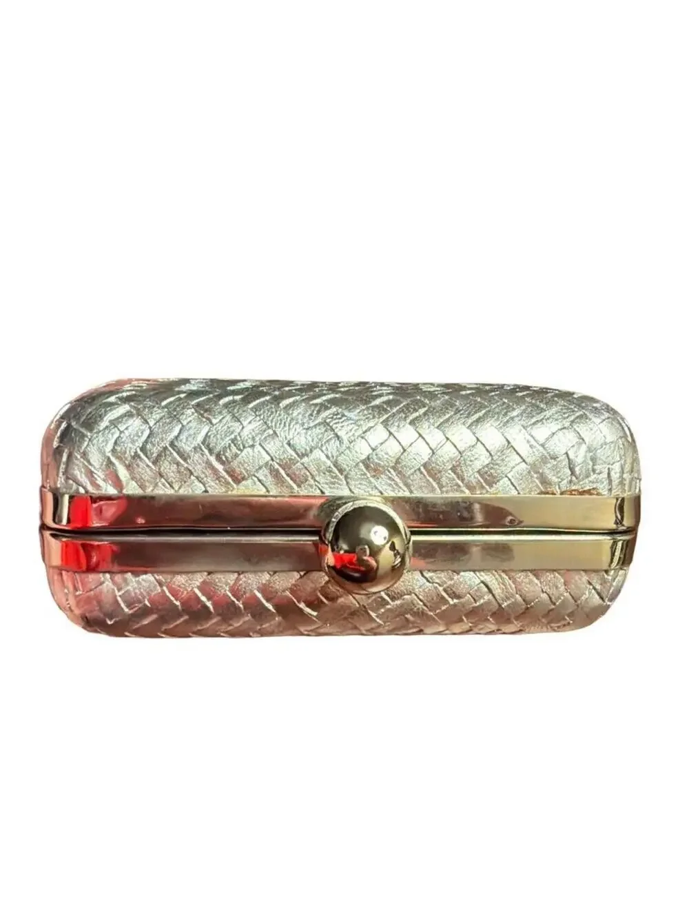 y2k Jessica Mclintock Silver evening bag mini clutch purse crossbody metallic